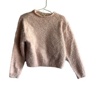 GB Girls Gianni Bini Light Pink Fuzzy Sweater
